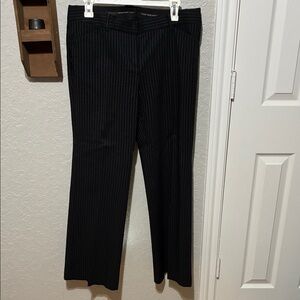 Black Express Editor Pinstripe Pants
